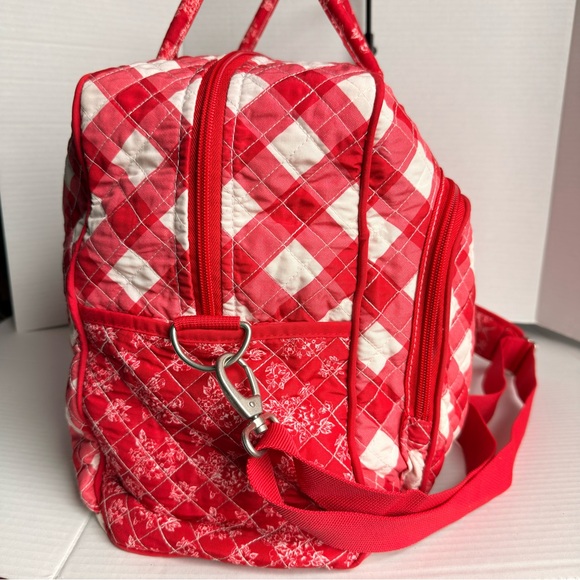Pioneer Woman Red Gingham Quilted Weekender Travel Bag - Picture 3 of 8